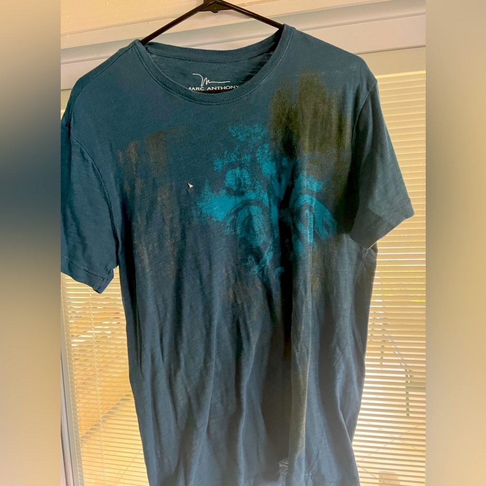 BLUE MARC VINTAGE MARC ANTHONY SHIRT Y2K GRUNGE ALT EMO